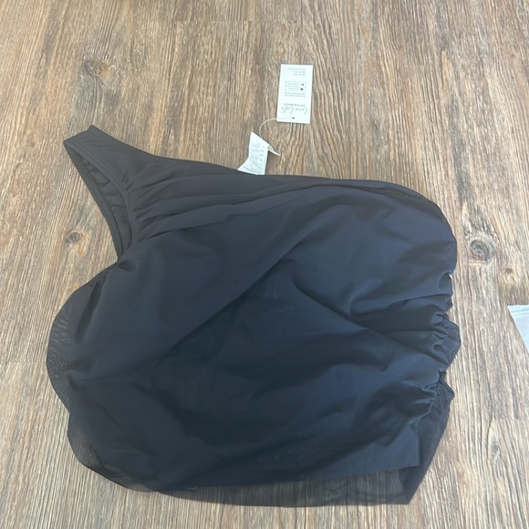 Cupshe bikini set mesh one shoulder black M NWT - Picture 4 of 5